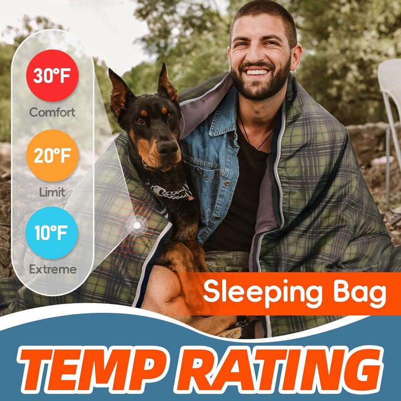 Mereza 0 Degree Winter Sleeping Bag for Adults Kids with Pillow, Cold Weather Sleeping Bag for 4 Season Camping Hiking Backpacking Sleeping Bags for Big and Tall - Image 4